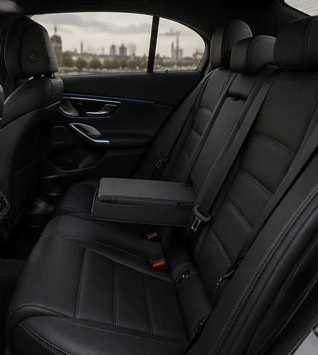 Mercedes-Benz E-Class executive chauffeur vehicle rear view